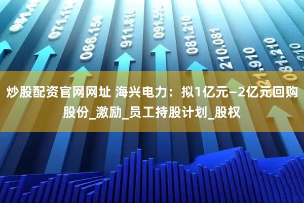 炒股配资官网网址 海兴电力：拟1亿元—2亿元回购股份_激励_员工持股计划_股权